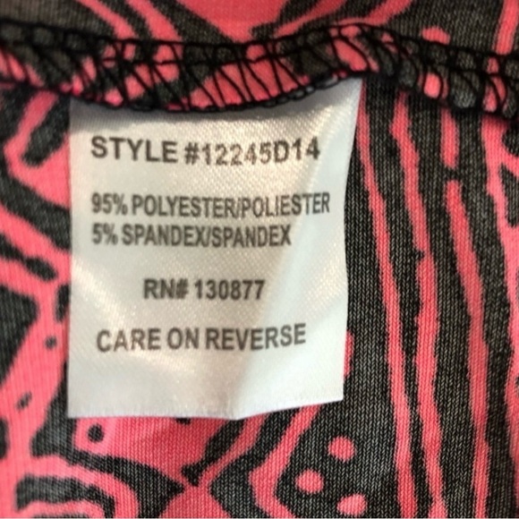 Neon Pink Boho Tribal Graphic Stretch Sexy Midi Dress Small Medium Large - Picture 4 of 4